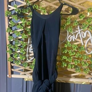 VENUS Black and Gray Long Sleeve Gown